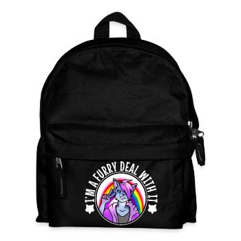 I'm A Furry Deal With It - Kids' Backpack - black - Front