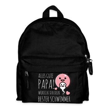 Tout le meilleur papa vous souhaite votre meilleur nageur - Sac à dos Enfant - noir - Devant