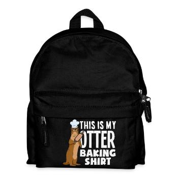 Seeotter Cartoon Backen Shirt - Kinder Rucksack - Schwarz - Vorne