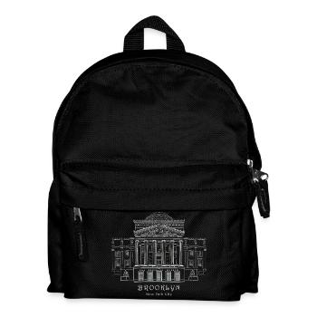 New York City, Line Drawing Brooklyn Museum - Kids' Backpack - black - Front