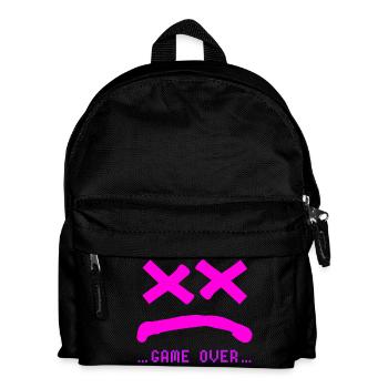 Game Over no Smile Pink - Kids' Backpack - black - Front