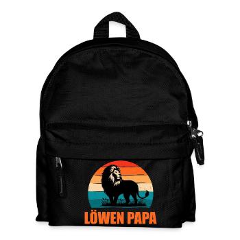 Dad-to-be LION DAD Retro Funny - Kids' Backpack - black - Front