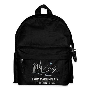 From Marienplatz to Mountains München - Kinder Rucksack - Schwarz - Vorne