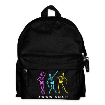 Armbruch Halloween Skelett Knochen Knochenbruch - Kinder Rucksack - Schwarz - Vorne