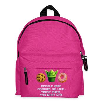 Chemise à muffins drôle Cookie Donut pour les amateurs de sucreries - Sac à dos Enfant - fuchsia - Devant