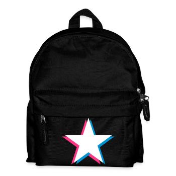 3D Stern – Promi Sternchen Gefährlich Heißes Motiv - Kinder Rucksack - Schwarz - Vorne