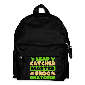 Frog Catcher Leap Catcher Master Snatcher Frog - Kinder Rucksack - Schwarz - Vorne