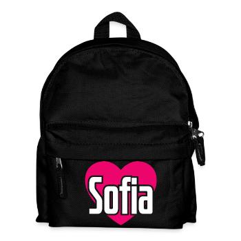 J’aime Sofia Coeur rose J’aime Sofia - Sac à dos Enfant - noir - Devant