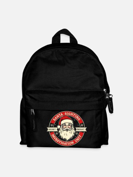 Weihnachtsmann-Sichtungsuntersuchungseinheit Lusti - Kinder Rucksack - Schwarz