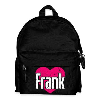 I Love Frank Pinkes Herz Ich liebe Frank - Kinder Rucksack - Schwarz - Vorne