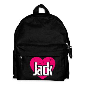 J’aime Jack Cœur Rose J’aime Jack - Sac à dos Enfant - noir - Devant