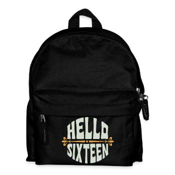 Hello Sixteen 16 Years Retro - Kids' Backpack - black - Front