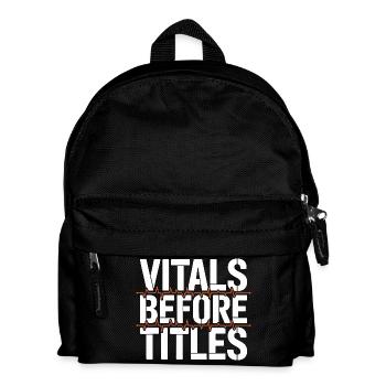 ICU Nurse Vitals Before Titles Intensive Care - Kids' Backpack - black - Front