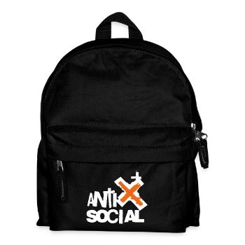 Anti Social Street Art Logo - Kids' Backpack - black - Front