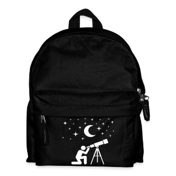 Night Shift Astronomy – Telescope & Star Design - Kids' Backpack - black - Front