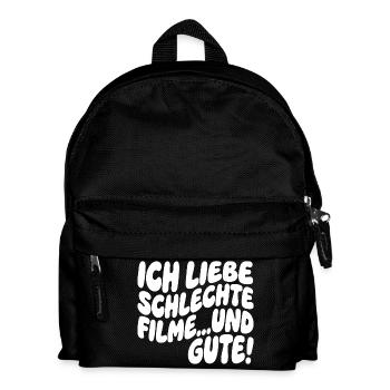 Ich liebe schlechte Filme und gute - Kinder Rucksack - Schwarz - Vorne