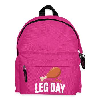Leg Day Hähnchenknochen Motiv - Kinder Rucksack - Fuchsia - Vorne