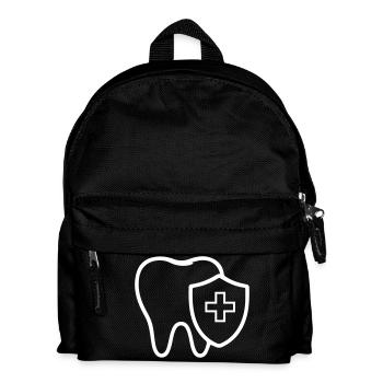 Zahn Symbol Zahnarzt - Kinder Rucksack - Schwarz - Vorne