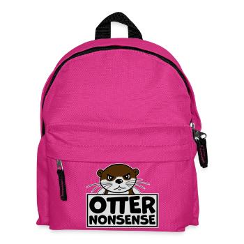 Otter Nonsense Lustig Wortspiel Otter Liebe Spruch - Kinder Rucksack - Fuchsia - Vorne