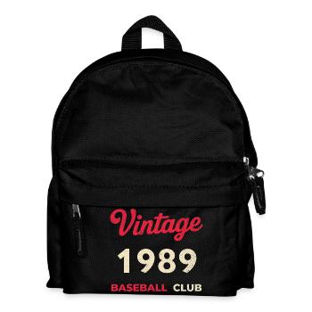 Millésime 1989 – Année de naissance rétro du club de baseball - Sac à dos Enfant - noir - Devant
