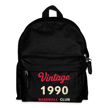 Vintage 1990 – Baseball Club Retro Birth Year - Kids' Backpack - black - Front