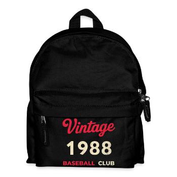 Vintage 1988 – Baseball Club Retro Birth Year - Kids' Backpack - black - Front