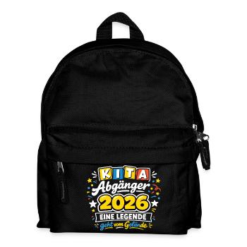 Kita Abgänger 2026 Legende Geht Vom Gelände - Kinder Rucksack - Schwarz - Vorne
