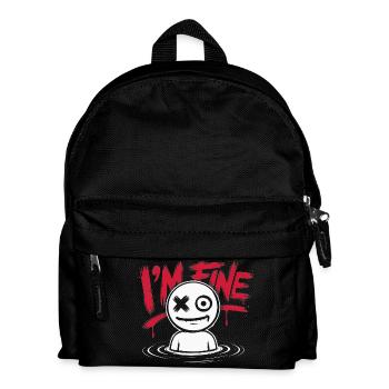I'm fine. Everything is fine – funny saying - Kids' Backpack - black - Front