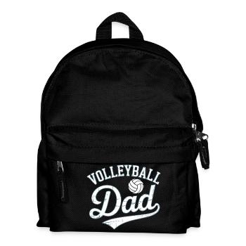 Papa Volleyball T-Shirt Geschenkidee - Kinder Rucksack - Schwarz - Vorne