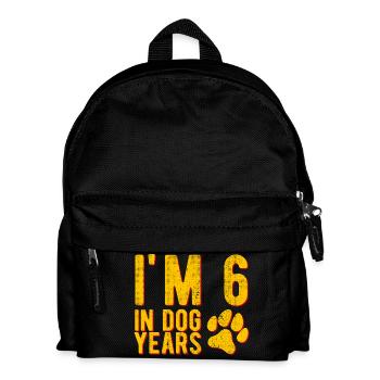 Ich bin 6 im Hundejahr, 40 Jahre Geburtstag, lustig. Lustig. - Kinder Rucksack - Schwarz - Vorne