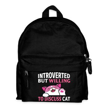 Introverted cat discussion - Kinder Rucksack - Schwarz - Vorne