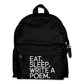 Mange, dors, écris un poème - Sac à dos Enfant - noir - Devant