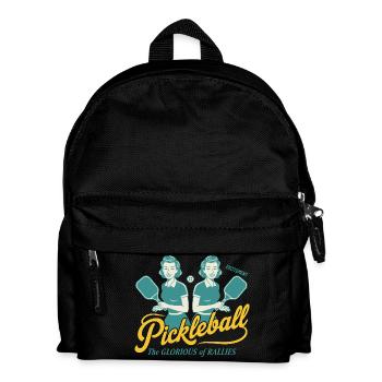 Pickleball The Glorious Of Rallies Funny Player - Kids' Backpack - black - Front