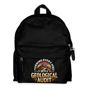 Hike as a rock check | Geology Humor - Kids' Backpack - black - Front