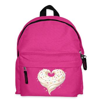 Sahne Herz Backen Süßes Design - Kinder Rucksack - Fuchsia - Vorne