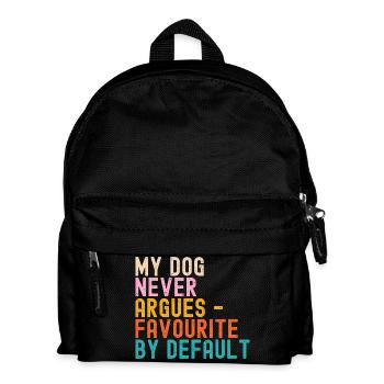 Dogs My Dog never argues - Kids' Backpack - black - Front
