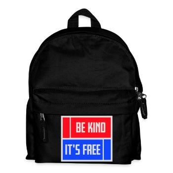 Be Kind It's Free Kindness Statement Saying - Kids' Backpack - black - Front