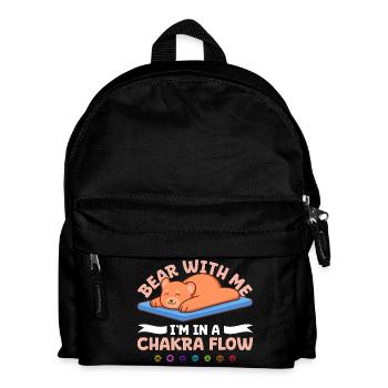 Humour de chakra - Ours dans le flux d’énergie - Sac à dos Enfant - noir - Devant