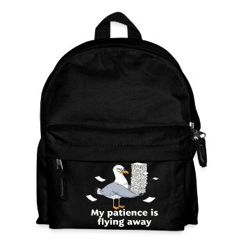 La patience de la mouette à la fin du travail de bureau - Sac à dos Enfant - noir - Devant