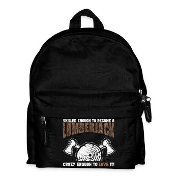 Witziger Holzfäller und Holzfäller - Kinder Rucksack - Schwarz - Vorne