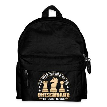 Échiquier des joueurs d’échecs - Sac à dos Enfant - noir - Devant