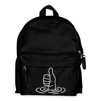 Thumbs up - thumbs up - hand water waves - Kids' Backpack - black - Front