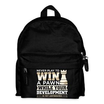 Échiquier des joueurs d’échecs - Sac à dos Enfant - noir - Devant