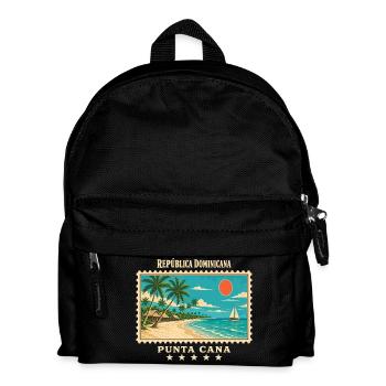 Dominikanische Republik Punta Cana Reisemarke - Kinder Rucksack - Schwarz - Vorne