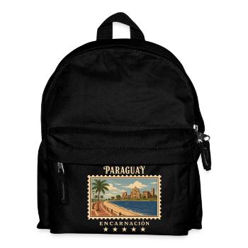 Paraguay Encarnación Vintage Reisemarke - Kinder Rucksack - Schwarz - Vorne