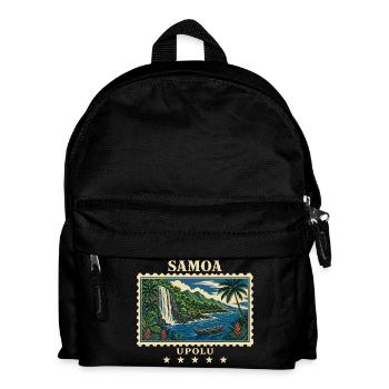 Samoa Upolu Vintage Reisemarke - Kinder Rucksack - Schwarz - Vorne