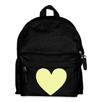 Imprimé de vêtements jaune cœur pastel - Sac à dos Enfant - noir - Devant