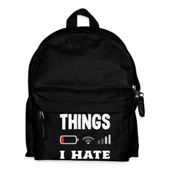 Dinge Die Ich Hasse - Kinder Rucksack - Schwarz - Vorne