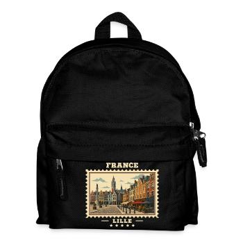 France Lille Vintage Travel Brand - Kids' Backpack - black - Front