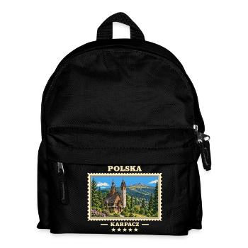 Polska Karpacz Vintage Reisemarke - Kinder Rucksack - Schwarz - Vorne